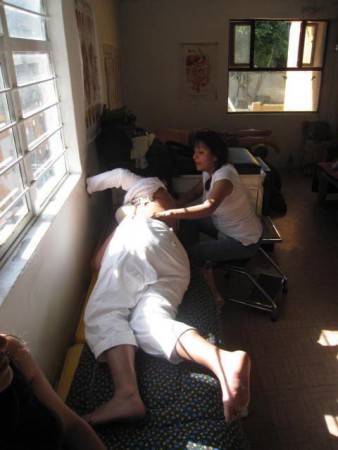 Florina Cortés. Masaje